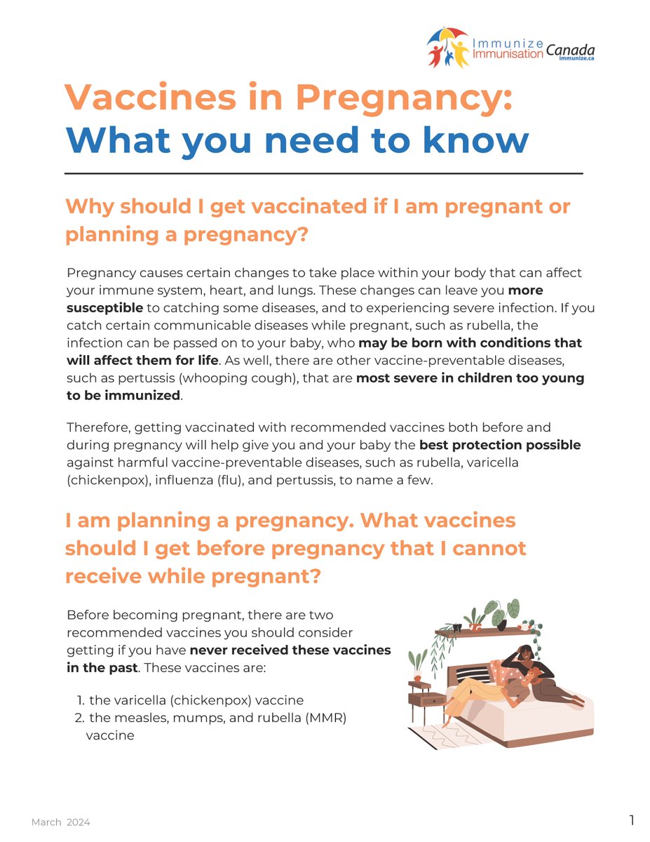 Vaccines in #pregnancy: What you need to know | factsheet from Immunize Canada | immunize.ca/sites/default/… #VaccinesWork #GetImmunized #VaxForTwo