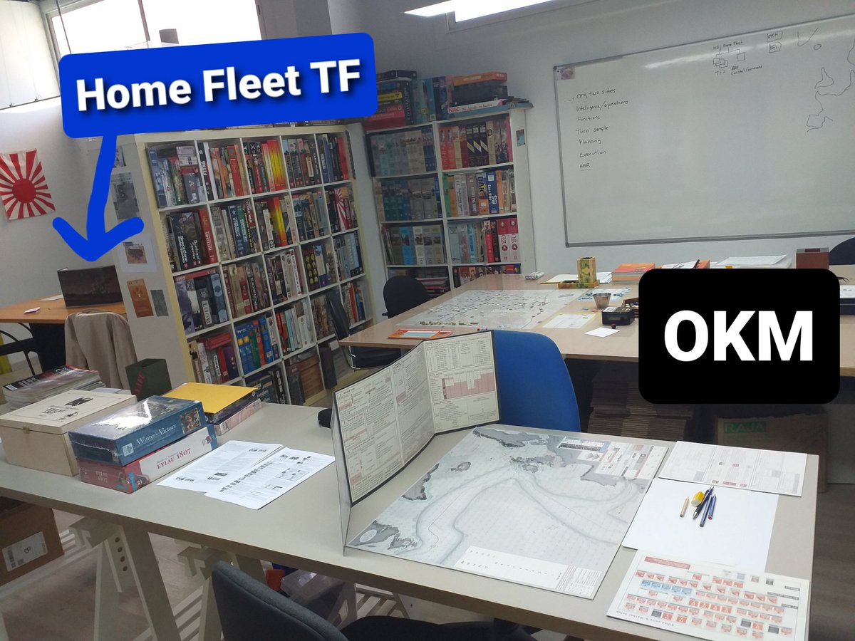 👉 Home Fleet Task Force Commanders will execute the orders relayed by phone from another room by Home Fleet HQ, while OKM will plan and execute from here. The HF HQ will then receive a report just in their phones to plan next move! 👉
