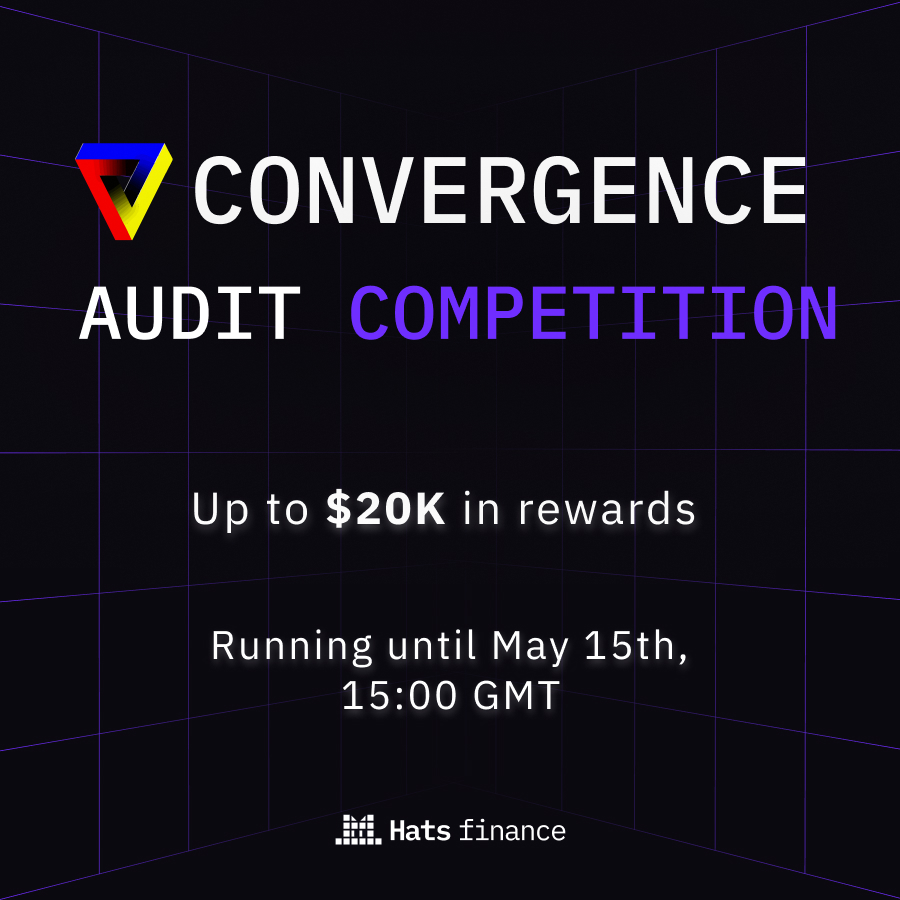 4 more days and <a href="/Convergence_fi/">Convergence</a> Audit Competition will be over ⏰

Check out the GH repo with all issues submitted so far here👉 github.com/hats-finance/C…