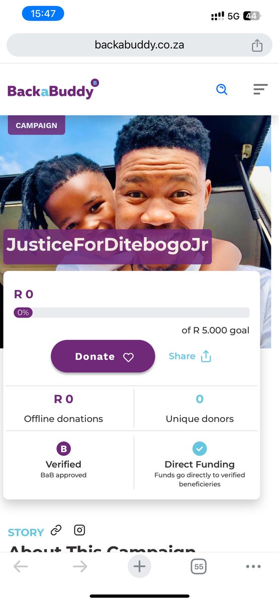 We have set up a Back a buddy to assist the family. ALL PROCEEDS GO TO THE FAMILY. ❤️🙏🏽 #JusticeForDitebogoJr backabuddy.co.za/campaign/justi…