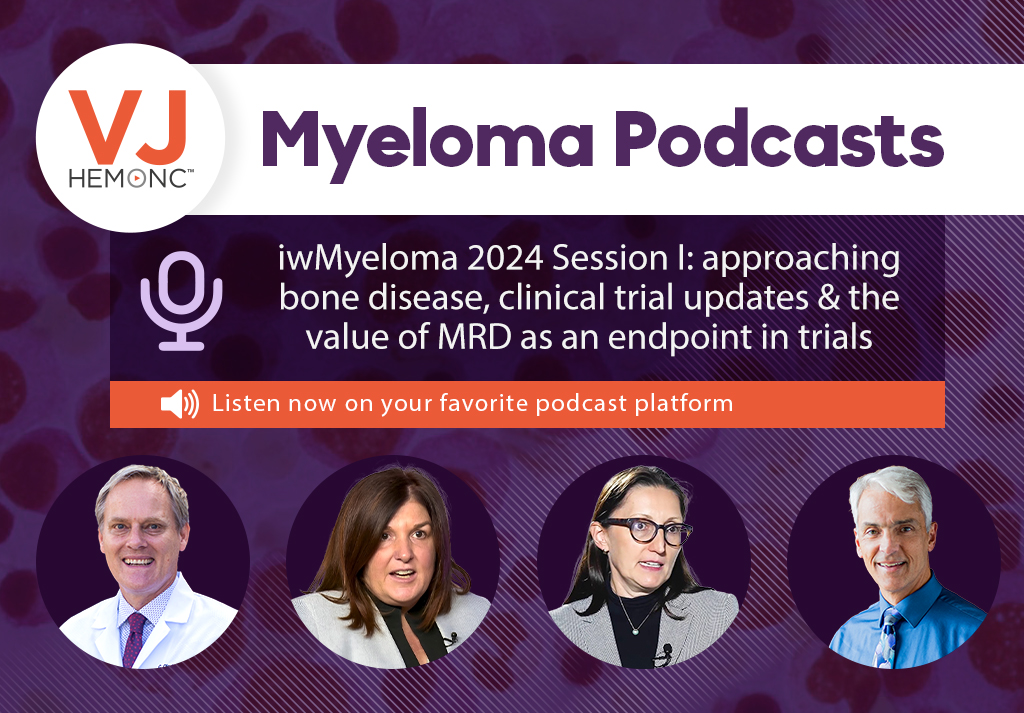 Check out this week's podcast, featuring experts @DrOlaLandgren, @SLentzsch, Suzanne Trudel & @TomBmt133 from #iwMyeloma24, who discuss approaching bone disease, updates with isatuximab & belamaf & more!

🎧 ow.ly/kxe950RBcRr

#MMsm #HemOnc #ImmunoOnc