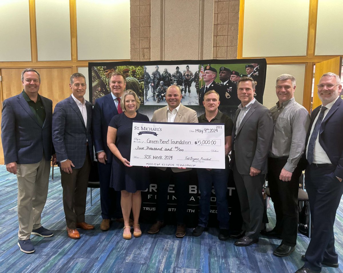 We are thankful for @stmichaelsinc generosity and continued support of GBF. With partners like you, we can continue our mission of supporting members of the Regiment and their families when time matters most. Grateful for your partnership and looking forward to a bright future!