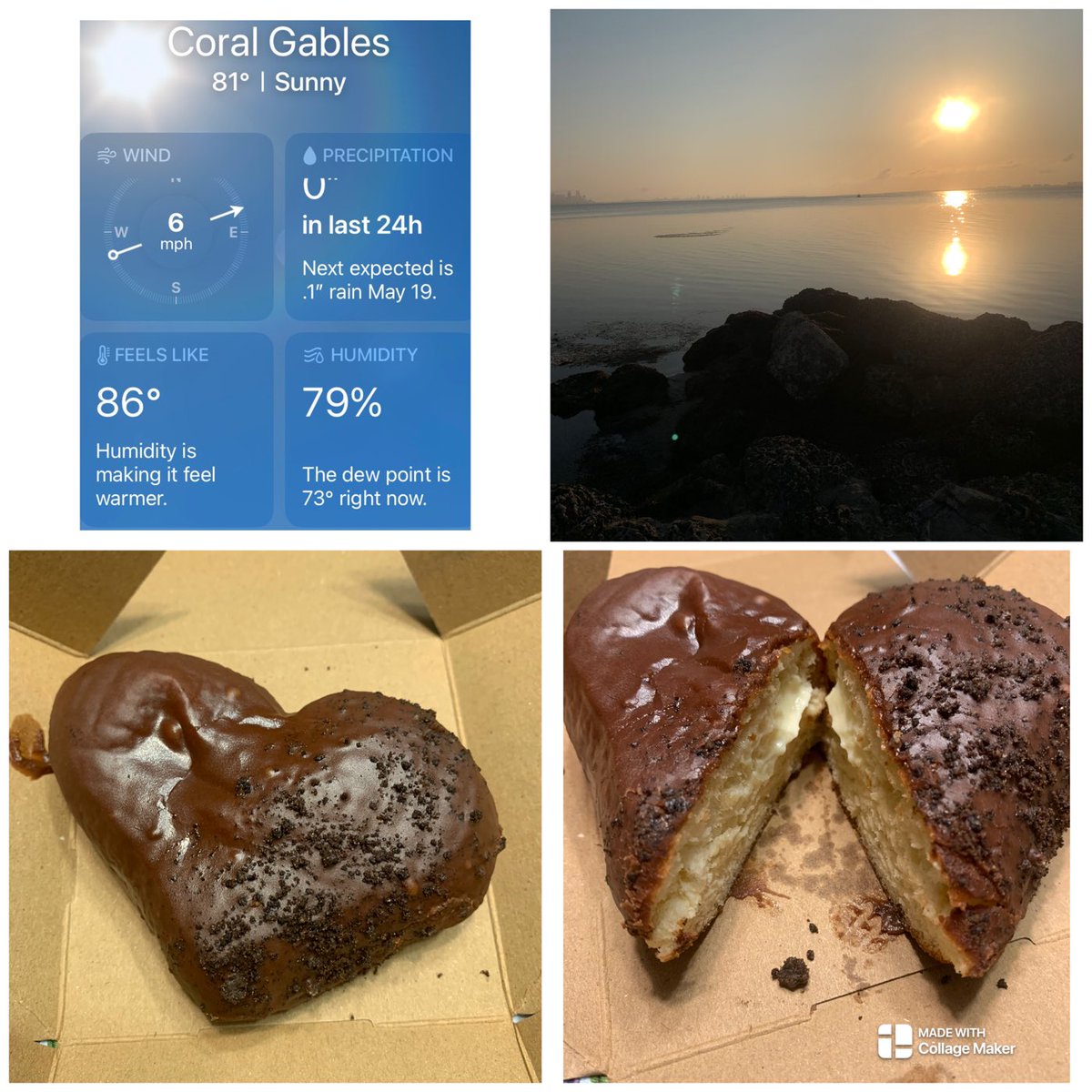 That may have been one of the hottest, hardest, most humid 9 mile 🏃‍♂️ this morning. But the chocolate heart 🍩 was 🤤!