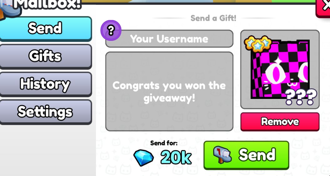 🐱 Huge Error Cat Giveaway! (PS99) 🎉

How to join:
- Follow @ItsAustin00 
- Like and Retweet
- Comment your RBLX username

⏰ Giveaway ends in 3 days
#Roblox #PetSimulator99 #Giveaway #robloxgiveaway #PS99 #petsim99 #RobloxTheClassic #RobloxDev