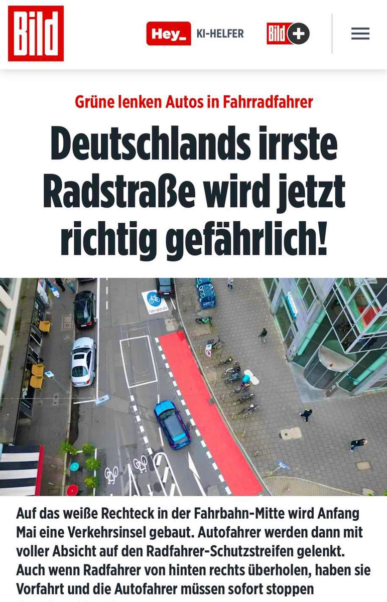 Deutschlands irrste Radstraße ist in Frankfurt am Main und wird auf 1100 Metern mit 566 Schildern geregelt. @Die_Gruenen gefährden mit ihrem Ideologiechaos und Verkehrsexperimenten alle Verkehrsteilnehmer!
#Europawahl 
#Grueneabwählen