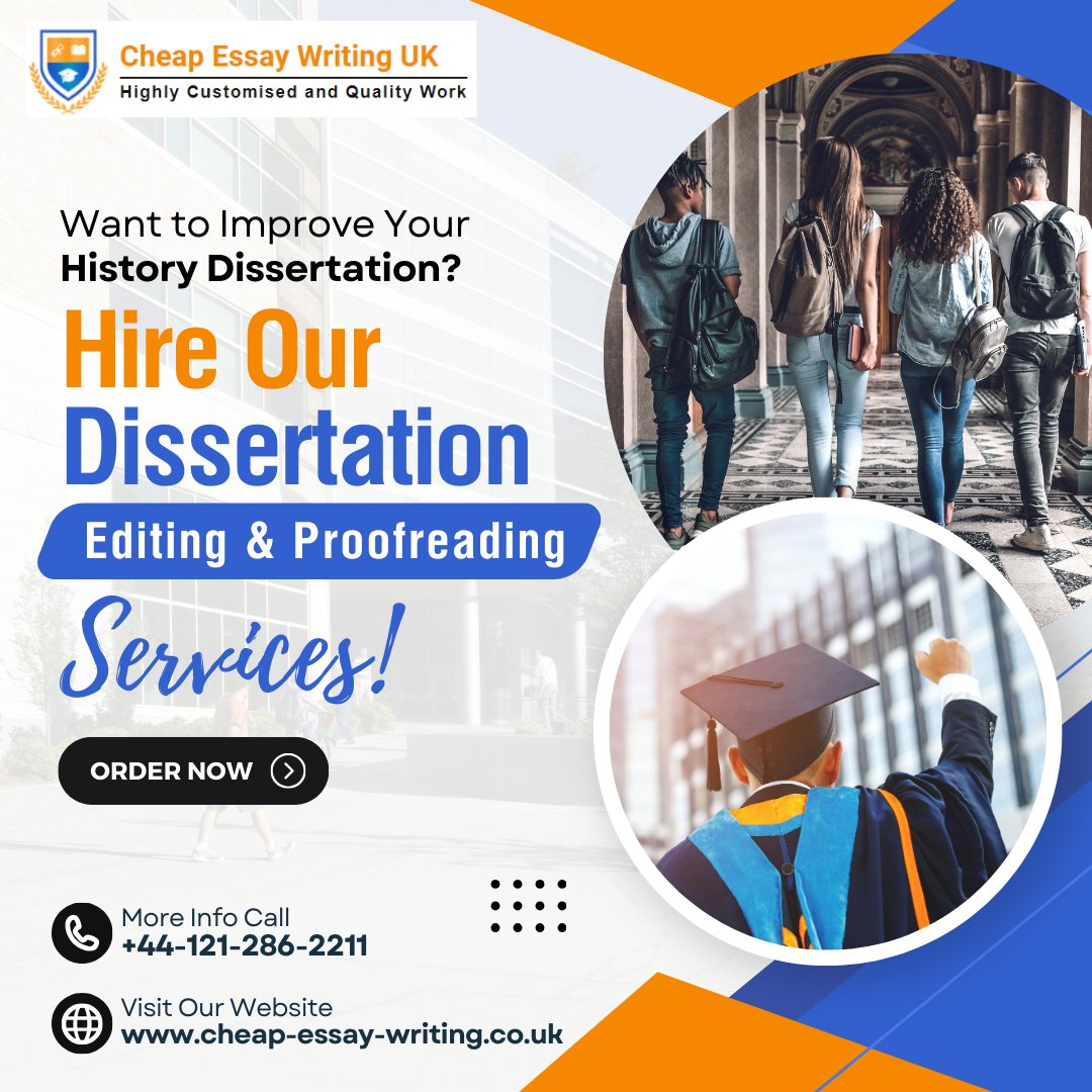 CheapEssaysUK's tweet image. Want to Improve Your History Dissertation? Hire Our Dissertation Editing &amp;amp; Proofreading Services!

👇 Contact Us 
📞 Mobile: +44-121-286-2211
🔗 Visit: cheap-essay-writing.co.uk/dissertation-w…

#HistoryDissertation #HistoryDissertationHelp #DissertationEditing #DissertationProofreading #Editing