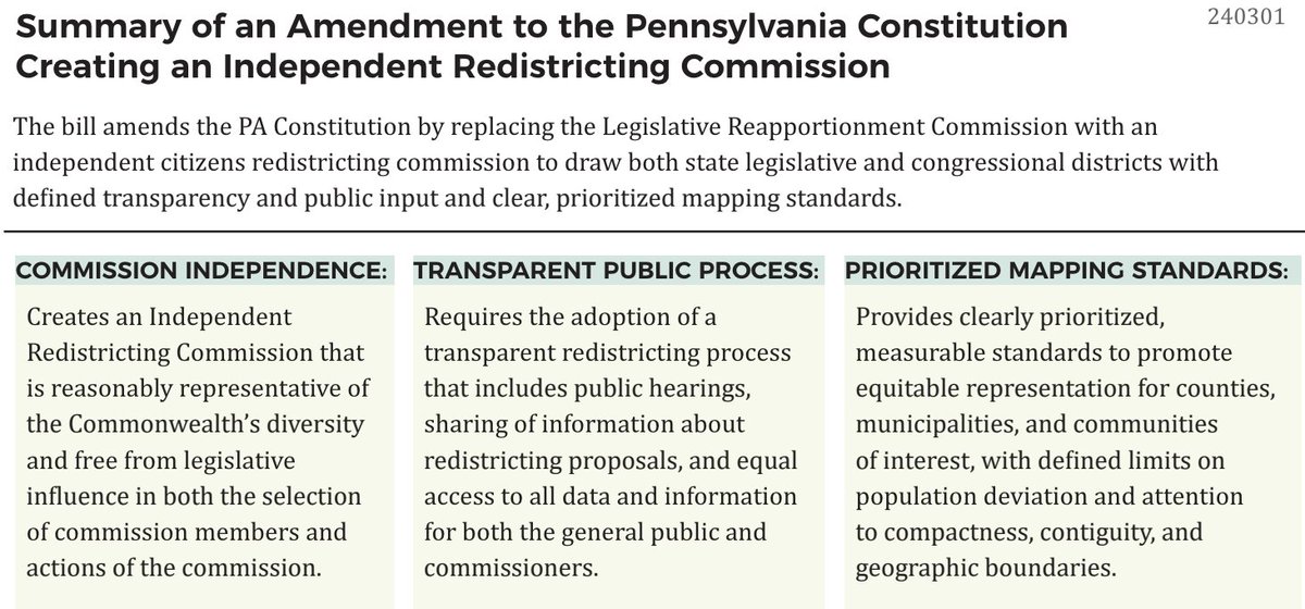 TY @SenCappelletti for joining colleagues in cosponsoring @SenTimKearney Senate Bill 1076. @PASenateGOP & @PaSenateDems can join you here: legis.state.pa.us/cfdocs/Legis/C… Need a bill summary? Here's a good one: fairdistrictspa.com/uploads/genera…