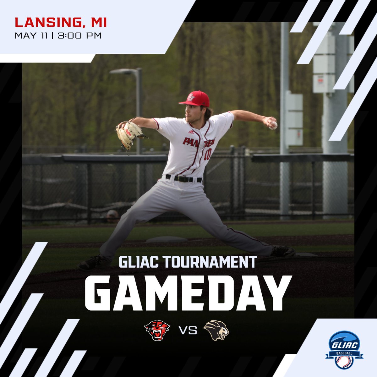 Baseball Gameday

DU will look to survive in the GLIAC Tournament with a 3 PM first pitch against Purdue Northwest at Jackson Field in Lansing, MI.

#DUWork #DUBaseball #DUPanthers
📺flobaseball.tv/live/102877 ($)
📊gliac.org/sports/bsb/202…