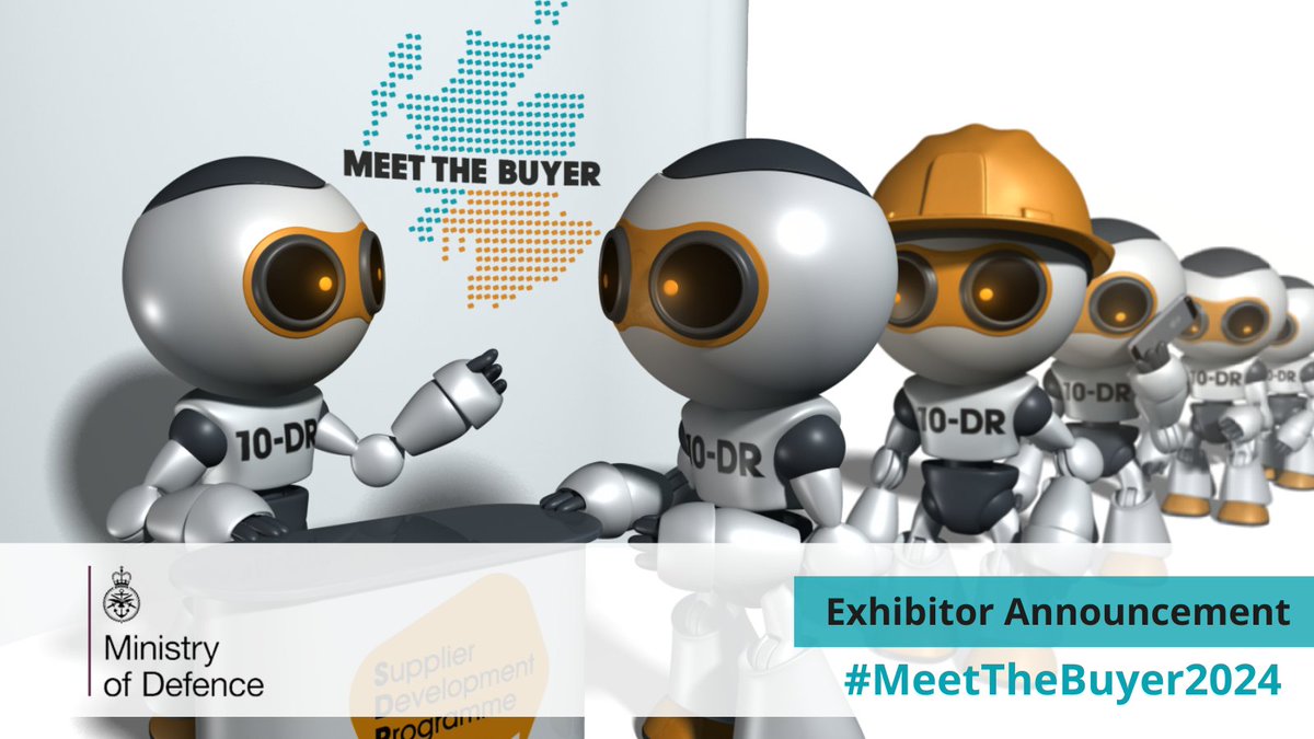 Exhibitor Announcement: The Ministry of Defence will be exhibiting at #MeetTheBuyer2024 at Hampden Park on 5 June! Come along to #MeetTheBuyer to learn how you can work with the MOD: bit.ly/3TYxhwJ
#PowerOfProcurement #Procurement #SupplierOpp