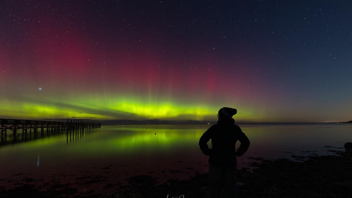 Aurora boreales  en Dinamarca 🇩🇰 - espectacular en estos dias.