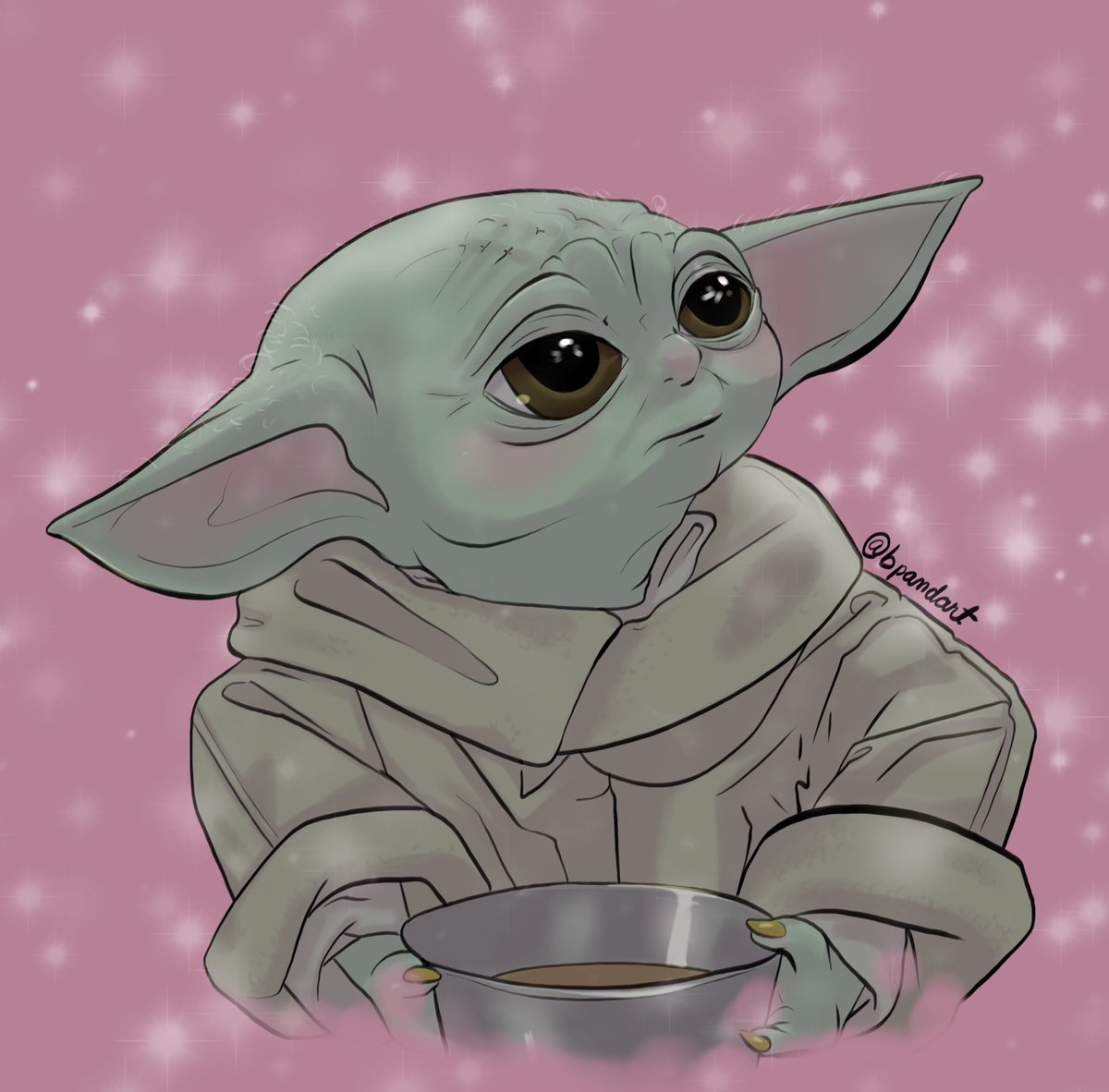 Din Grogu - The Mandalorian #grogu #babyyoda #mandalorian #thechild #starwars #fanart #starwarsfanart #art #digitalart #hipaint #illustration #thisistheway