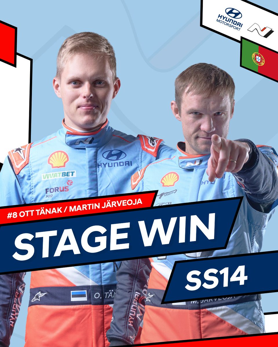 🥇 A perfect start to the afternoon for @OttTanak! #RallydePortugal #WRC