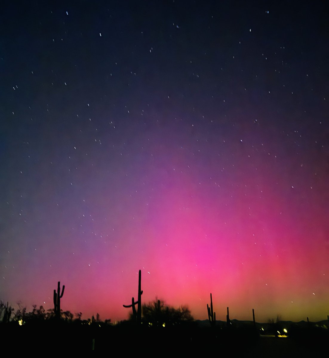 Did you see the show last night?!? The Northern Lights gave Arizonans a special treat, no matter what corner of the state you are in! We've gotten so many photos from all over Arizona, check them out here: bit.ly/3V5WMhr