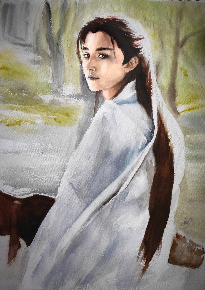 Первый в жизни портрет акварелью.
А3
_____
#цзи_ли #jili #watercolor #watercolorart #watercolorartist #ArtistOnTwitter #art #Elen_d_art #mdzsfanart #MDZS  #chinamylove