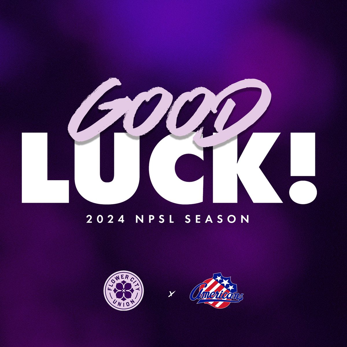 Wishing the best of luck to our friends at the @FlowerCityUnion today as they open the 2024 NPSL season!

We'll be rooting for you all summer long 👊