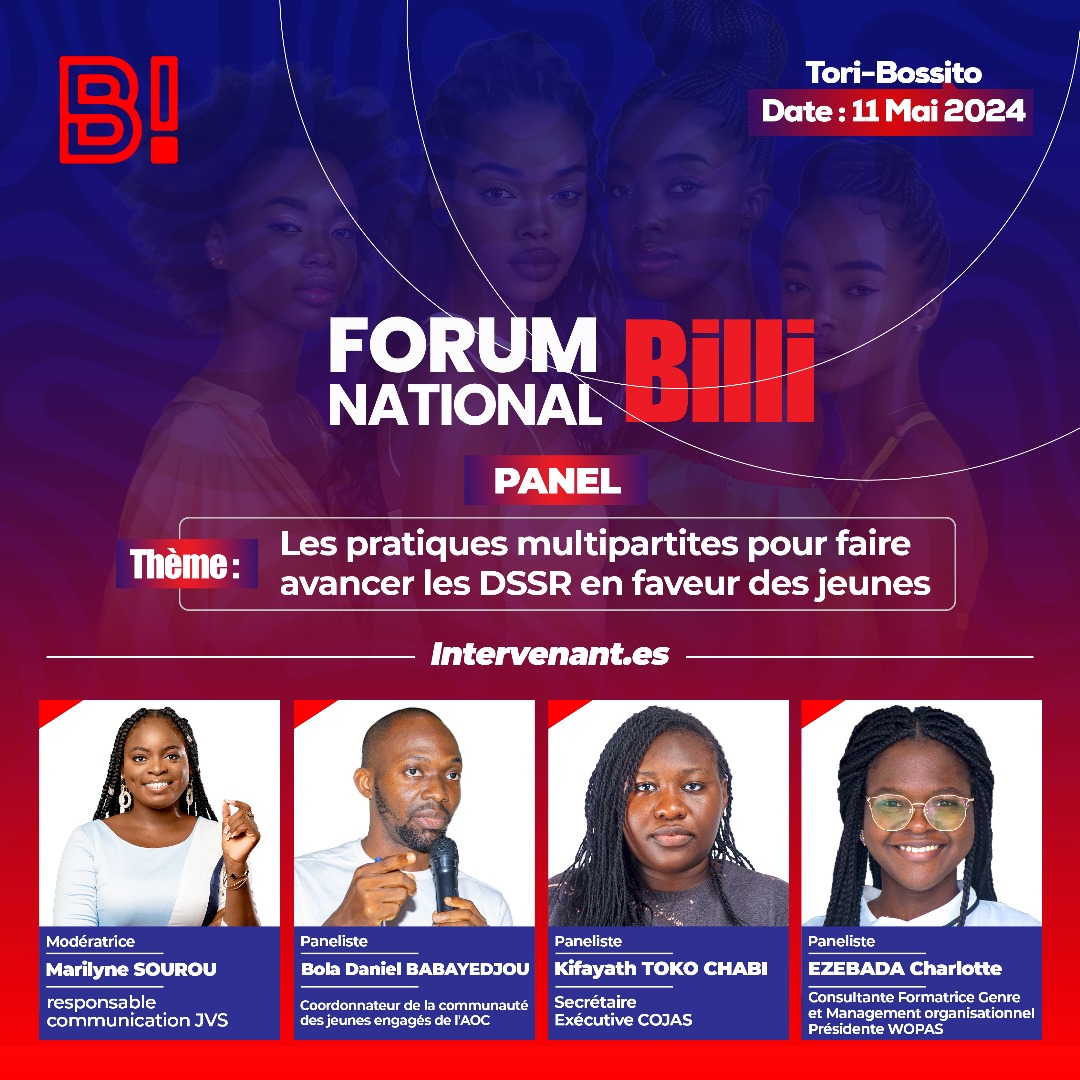 Après la session sur l'approche basée sur les droits humains, les #Billi ont eu un moment de partage d'expériences avec <a href="/Kifachabi/">TOKO CHABI Kifayath</a> , <a href="/CEzebada/">charlotte ezebada</a> et <a href="/babayedjou/">Bola Daniel Babayédjou</a> sur les pratiques et partenariats multipartites à l'occasion d'un panel très enrichissant.
On retient ceci👇🏾