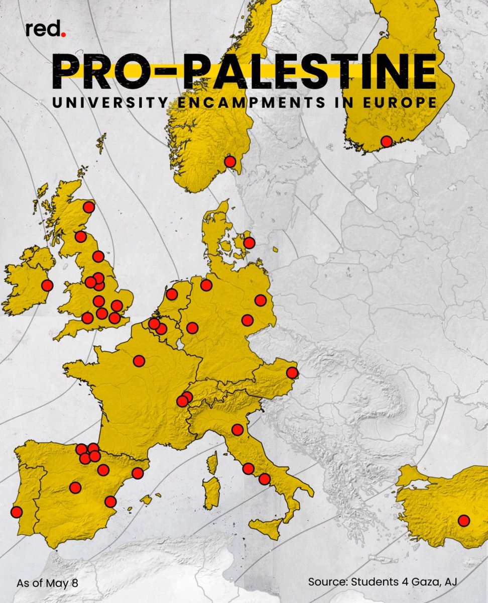 Student-Led Gaza Encampments Spread Throughout Europe #GazaSupport #StudentActivism #EuropeProtests
