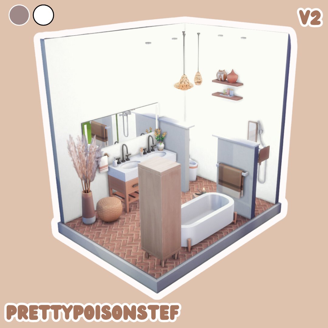 🪴Desert Bathroom

✅V1+2 No CC
✅V2 Functional
✅V2 on Gallery: PrettyPoisonStef

#thesims4 #thesims4build #sims4 #sims4build #sims4nocc #sims4bathroom #bathroomdesigns #bathroomdesign #desertbathroom #ShowUsYourBuilds
