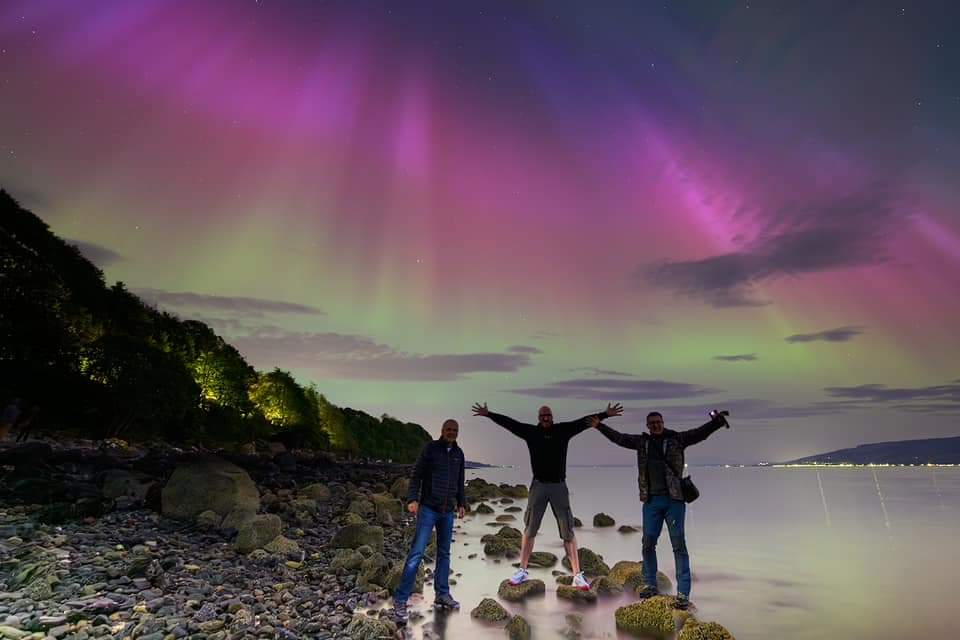 Photograph is copyright of Peter Wilson Huge grin is copyright of me #Aurora #Gourock #Scotland