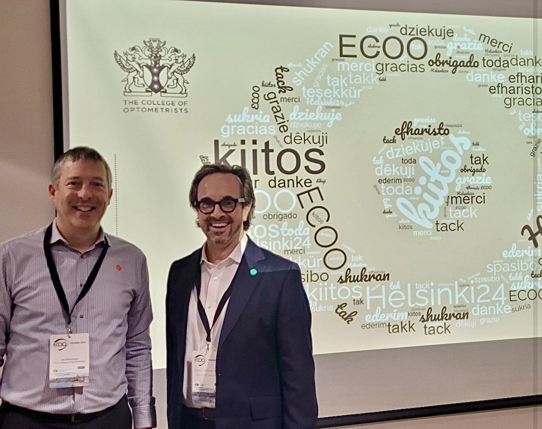 Delightful to meet the European Council of Optometry & Optics to talk new technologies & AI with each Nation’s representative in Helsink with @ihumphreys - A desire to innovate & deploy systems which help improve the care we deliver across Europe. #Helsinki24 #ECOO #EAOO