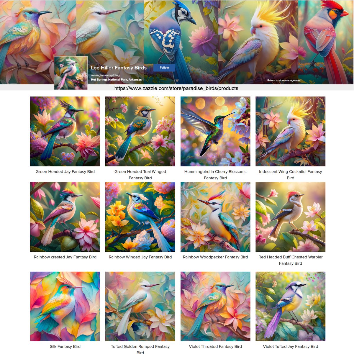 🌺🐦🌱 Unique Fantasy Birds 🌱🐦🌺
zazzle.com/store/paradise…

My Photography and Art combine with AI to create something new

#gifts #giftideas #birds #birdlovers #art #photography