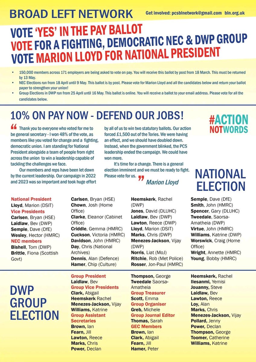 #PCS #DWP members - After winning back your #NEC we now need to make sure we get as good a result at Group level 👍

You have until Tuesday to vote in the email elections (please check your junk/spam if you haven't seen this yet)

#PayJustice #ActionNotWords #UnionStrong