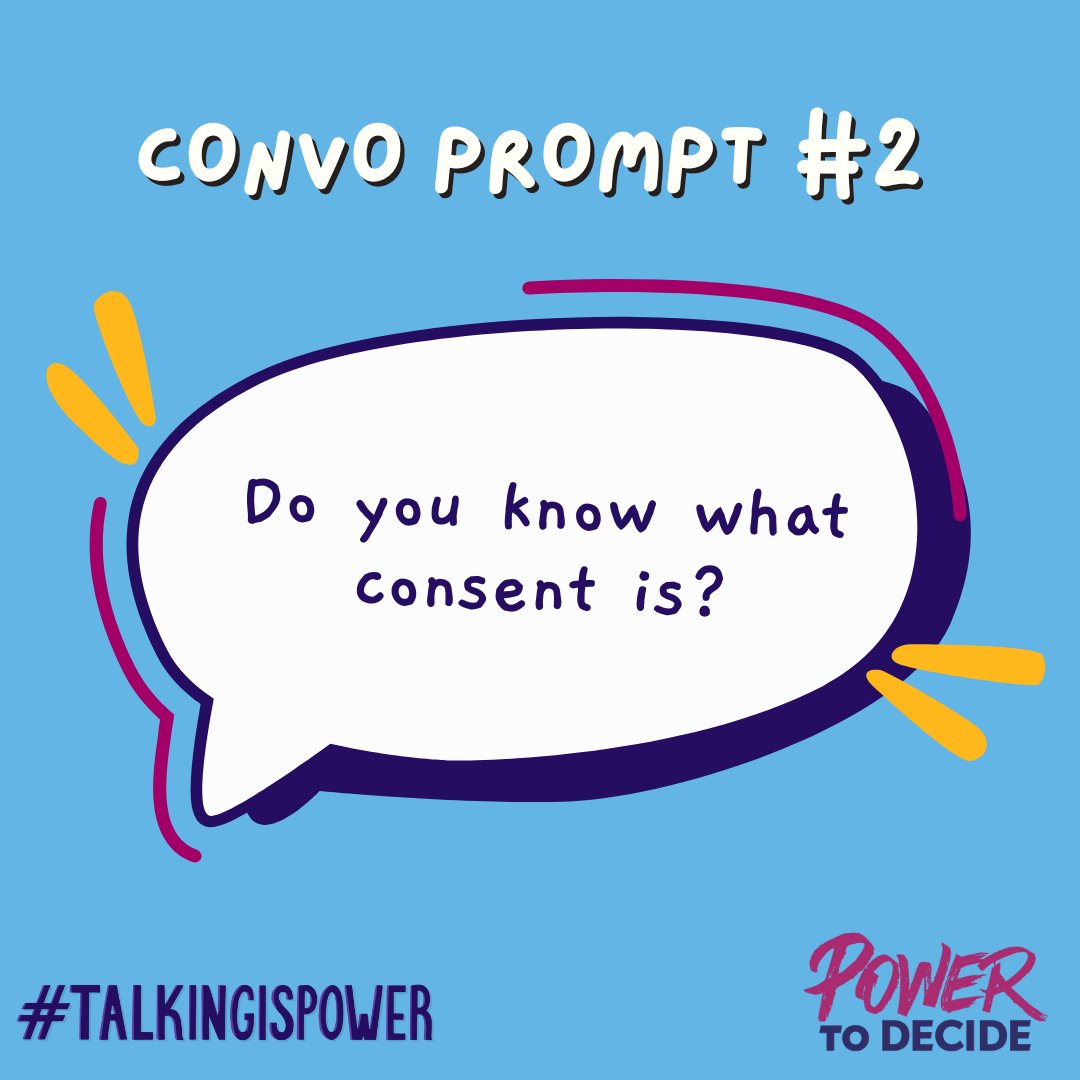 Let’s get #BackToBasics – many young people don’t have access to quality sex ed that covers consent in schools. That’s where you come in as champions! 

Learn more: powertodecide.org/TalkingIsPower #TalkingIsPower