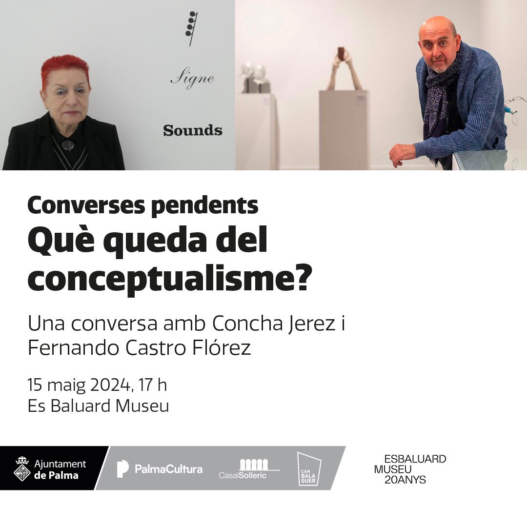 Cicle 𝑪𝒐𝒏𝒗𝒆𝒓𝒔𝒆𝒔 𝒑𝒆𝒏𝒅𝒆𝒏𝒕𝒔 𝑸𝒖𝒆̀ 𝒒𝒖𝒆𝒅𝒂 𝒅𝒆𝒍 𝒄𝒐𝒏𝒄𝒆𝒑𝒕𝒖𝒂𝒍𝒊𝒔𝒎𝒆? Xerrada amb #ConchaJerez i #FernandoCastro 📍@esbaluardmuseu 🗓️ 15 de maig, a les 17 h 📩 Activitat gratuïta 🔗 casalsolleric.palma.es/-/concha-jerez…