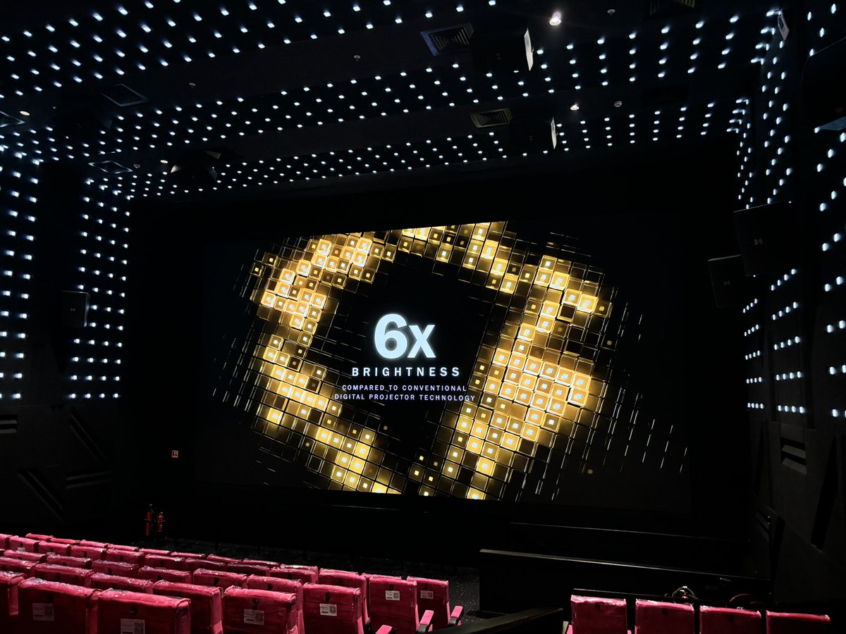 Now seated for my first film on AAA’s LED screen.