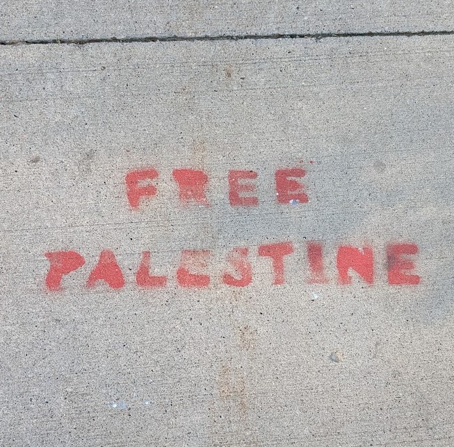 Sidewalk stencil. Minneapolis. #Freepalestine #FreeGaza