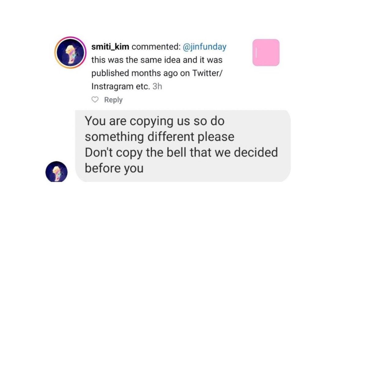 The JinFunDay Team would like to address the plagiarism concerns raised few hours back against our project by a certain fanbase on instagram.