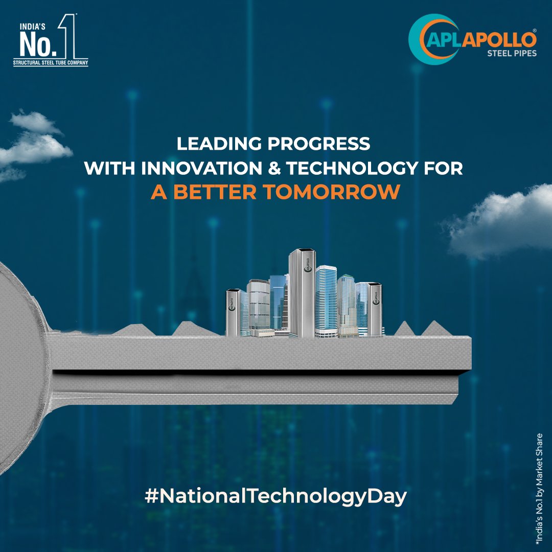 At APL Apollo Steel Tubes, we're dedicated to innovation, empowering a stronger, smarter India poised for tomorrow. Whether it's a groundbreaking project or your own home, we ensure everything is future-proof with our cutting-edge technology.
.
.
#APLApollo #NationalTechnologyDay