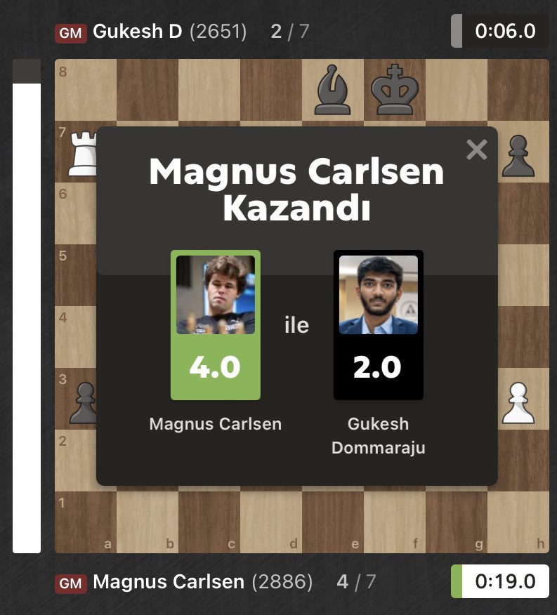 Carlsen, Dünya Şampiyonluğu adayı Gukesh’i mağlup etti!