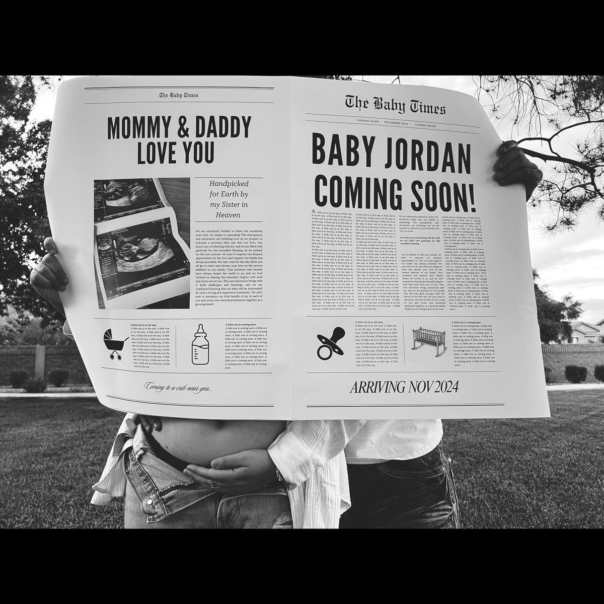 _garciajay's tweet photo. Nuestro pedacito de cielo🤍🌈 You are so loved already baby J🫶🏼 #rainbowbaby #iloveyou https://t.co/QgZjSN8ayO