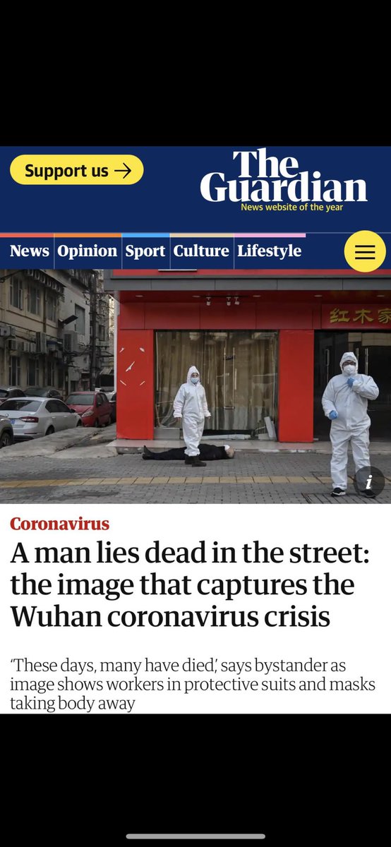 The LIE that started it all 👇 Funny how nobody saw anyone collapsing in the Street either with or from COVID anywhere throughout the duration of the entire Pandemic….. Why you ask? Because it didn’t happen.