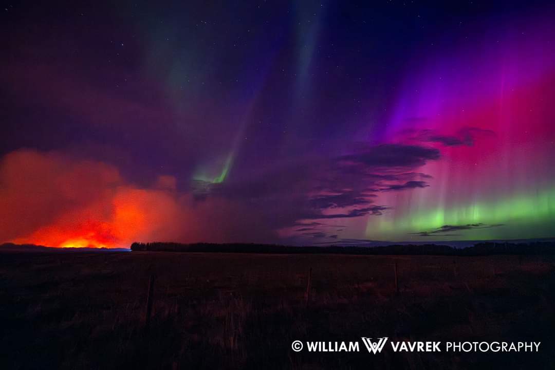 Aurora 
Forest Fire to the Left
Gtande Prairie Alberta