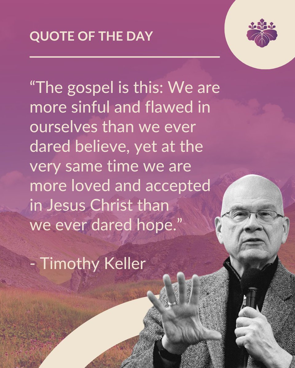 No matter how sinful or flawed we are, we are loved and accepted

ZPI #ZenPeacemakers #TimothyKeller #Gospel #Flawed #WeAreLoved