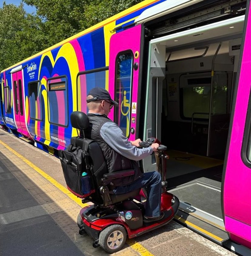 It's #NationalTrainDay #Eurovision My favourite train is the new @merseyrail Class 777 which enables @LevelBoarding and independent travel for wheelchair and mobility scooter users and is safer for everyone