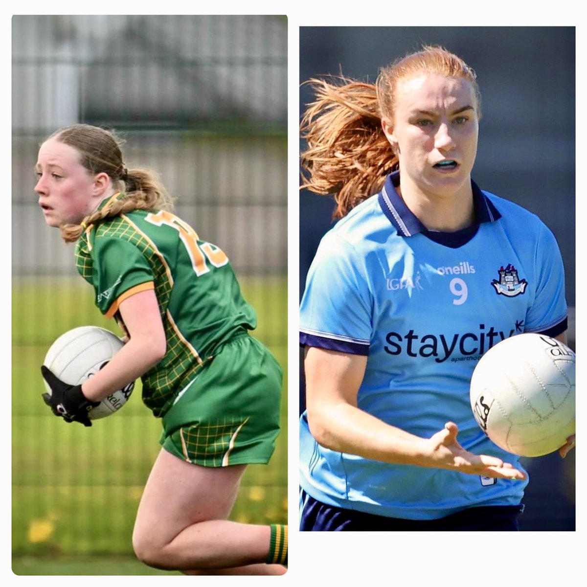 The very best of luck to my beautiful daughters ❤️ Neasa playing for Meath u14’s in the All Ireland Q/F v Derry today & @Lauren_MageeR in the Leinster Snr Final v Meath tomorrow. #ProudDad #GaaFamily ❤️