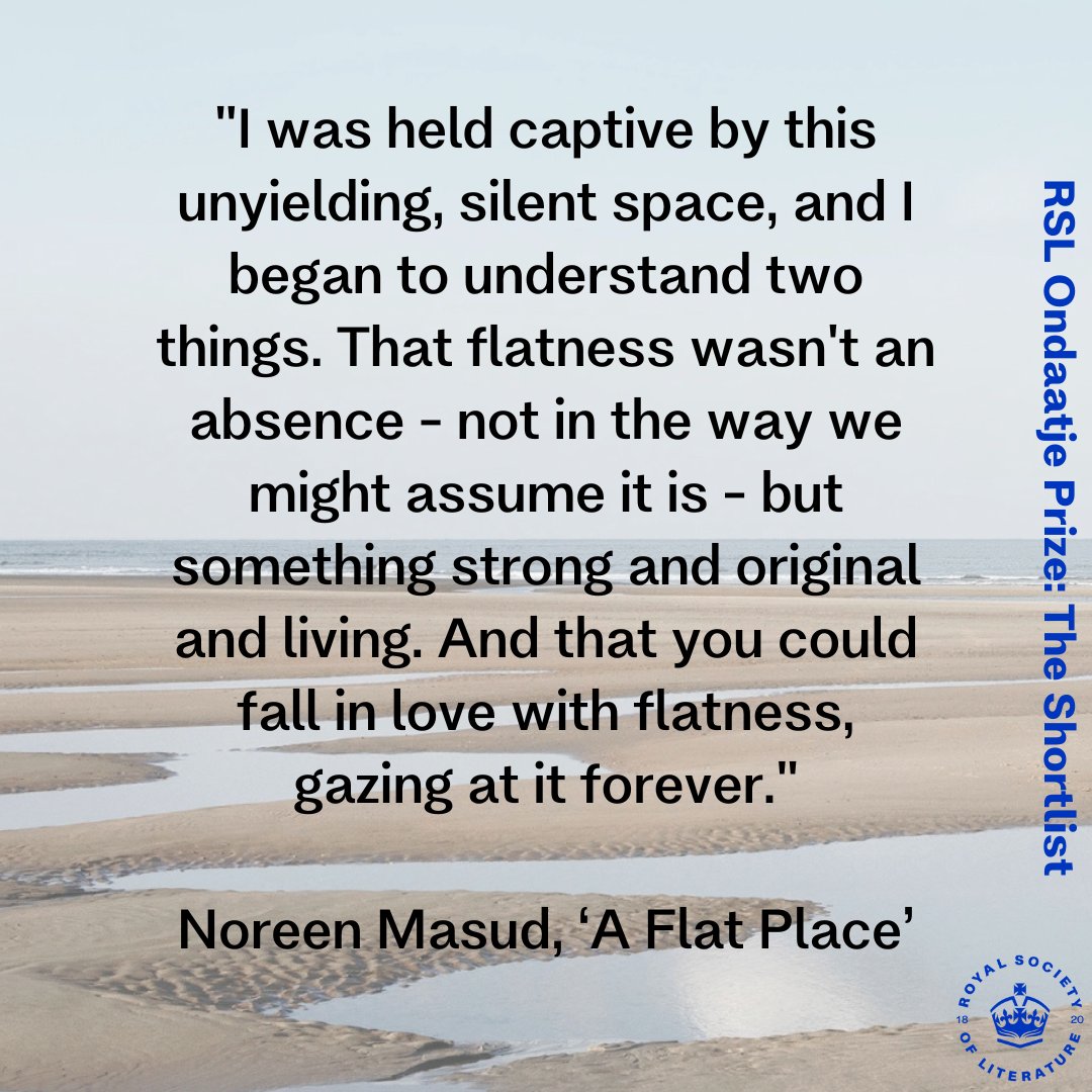 The #RSLOndaatjePrize is awarded to the book that best evokes the spirit of a place🌇 

We've chosen some quotes from the shortlisted titles that we think embody just that - this is taken from @NoreenMasud #AFlatPlace 🏖️

Find your favourite title here: bit.ly/RSLBKSP