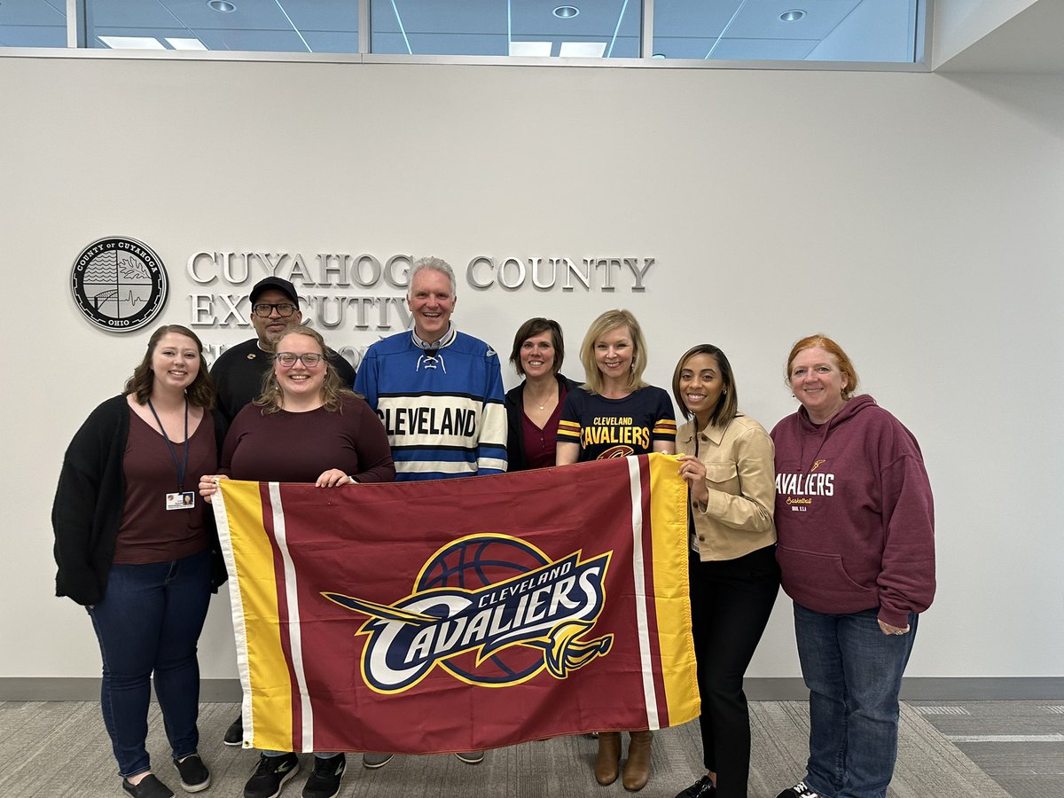 All-in and ready for @cavs back #InTheCLE @CuyahogaCounty tonight! Go Cavs. Bring it home in our house tonight. 🏀 🔥 🏀