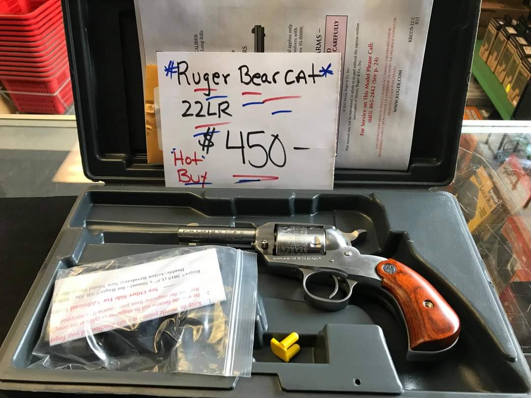 New arrivals!!

Ruger bear cat 22lr $450