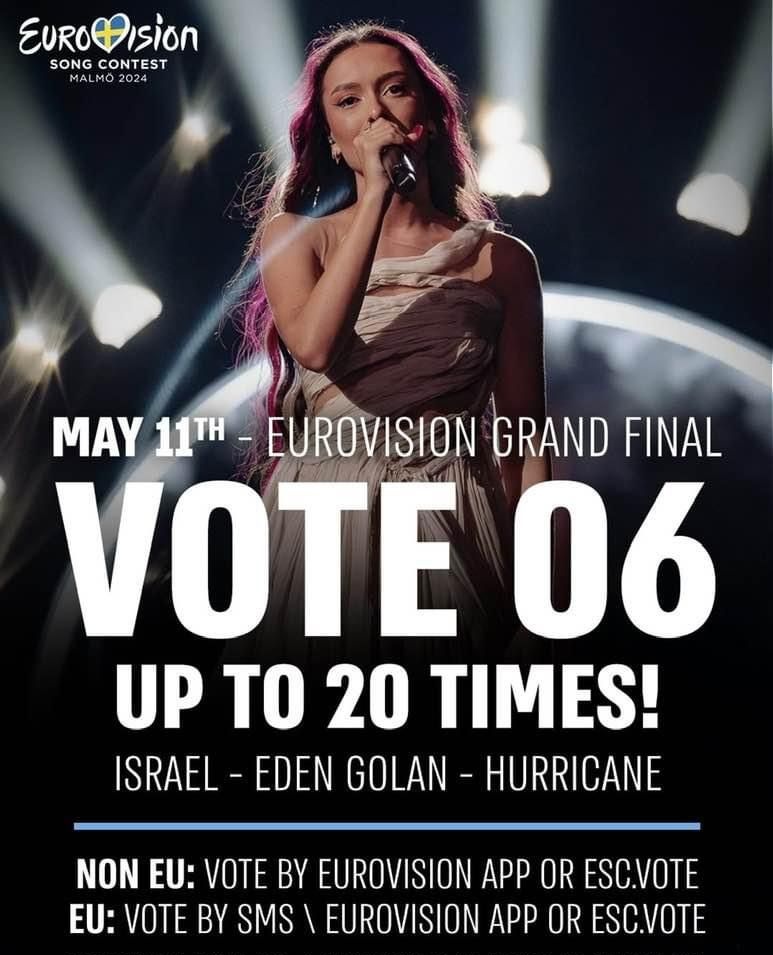 Dear European friends, If you want to make your Jihadists sad, please vote #6 tonight at #Eurovision You can vote up to 20 times! Please retweet and share with your friends.