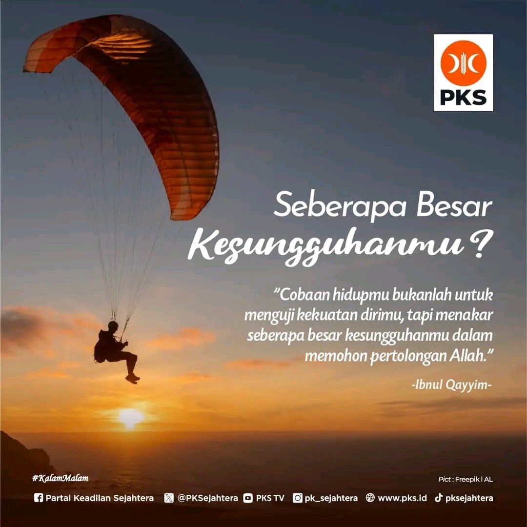 Seberapa Besar Kesungguhanmu? 

#PKSpembelaRakyat #PKSuntukIndonesia