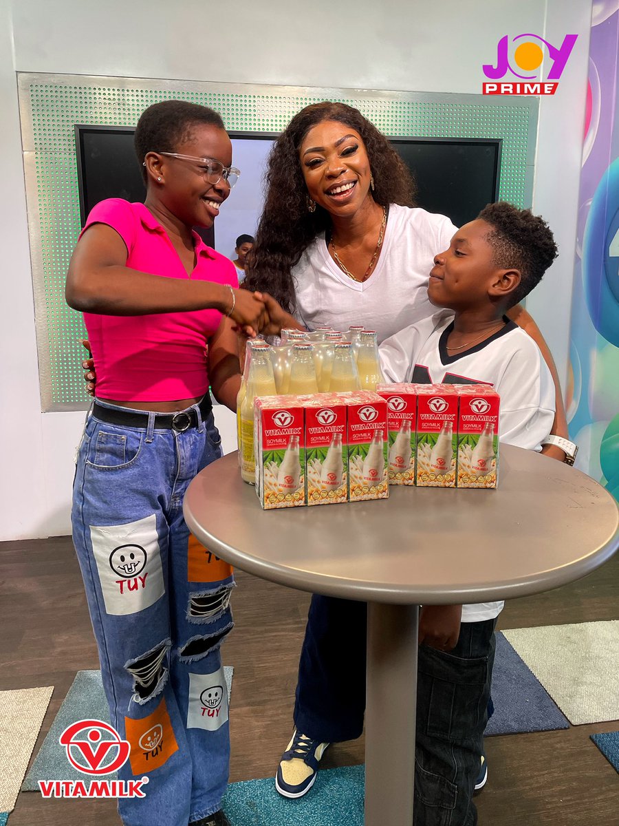 Only Vitamilk can put you in this mood ☺️ Thanks Majesty and Auntie Michy for passing through on 4Kidz Paradise. Let's do this again next week Saturday at 12 pm on Joyprime