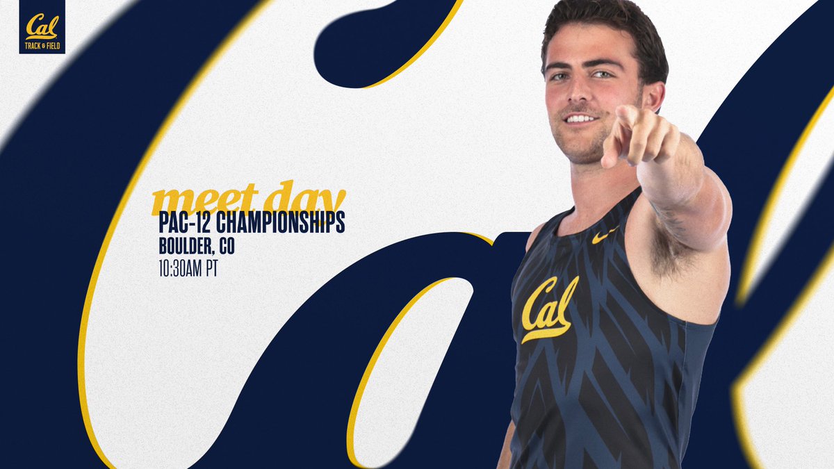 𝑴𝑬𝑬𝑻 𝑫𝑨𝒀 Day 2 of the Pac-12 Championships up next! ⏰ 10:30 a.m. PT 📺 Pac-12 Networks 📊 calbea.rs/4bbk7no #GoBears🐻