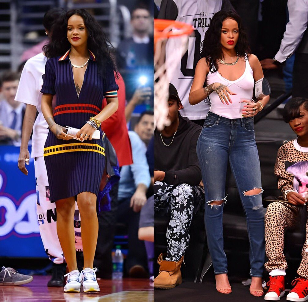 Rihanna’s iconic NBA court side looks throughout her career

-a thread🧵