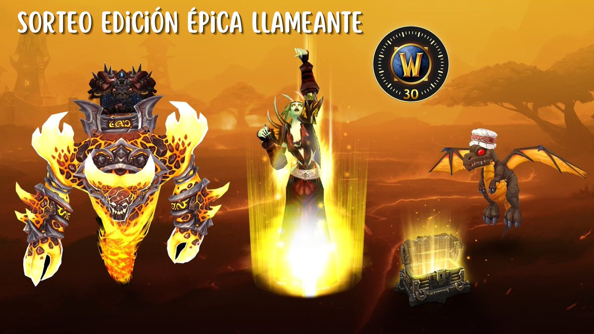 PatriRoxas95's tweet image. Sorteo 1x Edición Épica Llameante para Cataclysm Classic! 🎁

Gracias a @Warcraft_ES os traigo este sorteo para celebrar la salida de #CataClassic el 20 de mayo.

Requisitos:
✅ Follow @PatriRoxas95 
🔁 RT

Solo EU. Finaliza el 20/5/2024.
#WoW_Partner