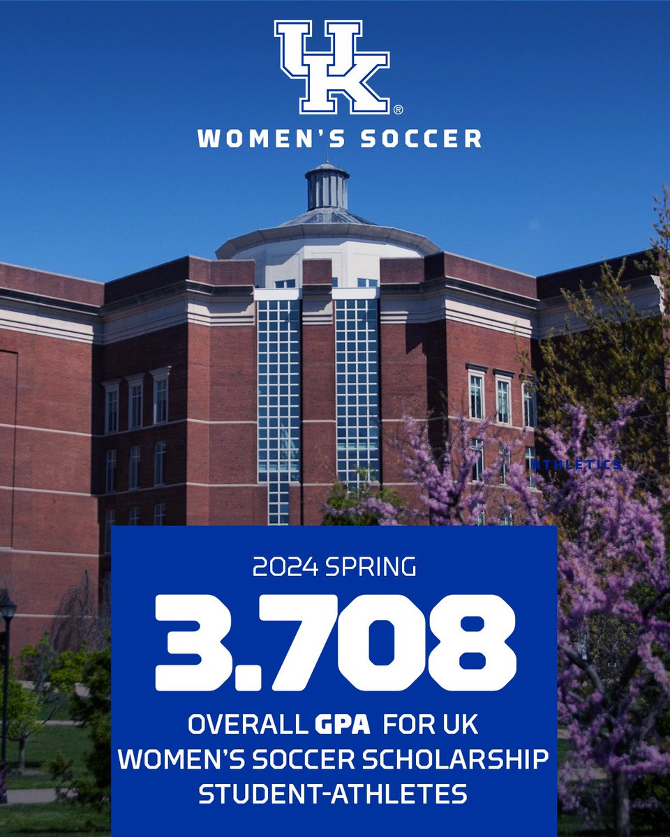 Highest GPA on campus this semester among competing scholarship athletes! 

#WeAreUK 🔵😼⚽️