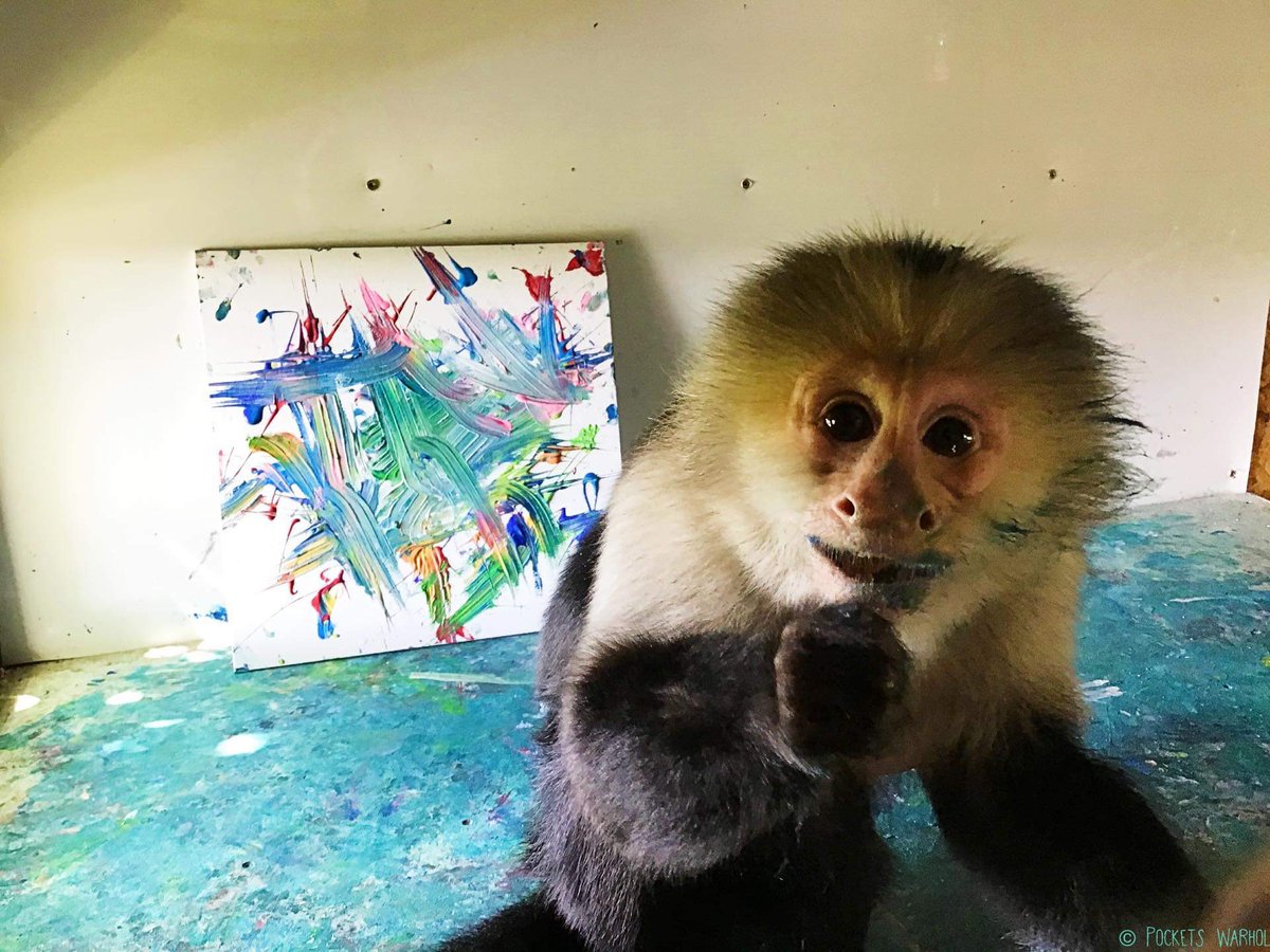 I don’t think my painting is supposed to be explained, maybe it‘s just to be experienced😀🎨🐒#bekindtoanimals #AFTERLIFE #storybookmonkeys